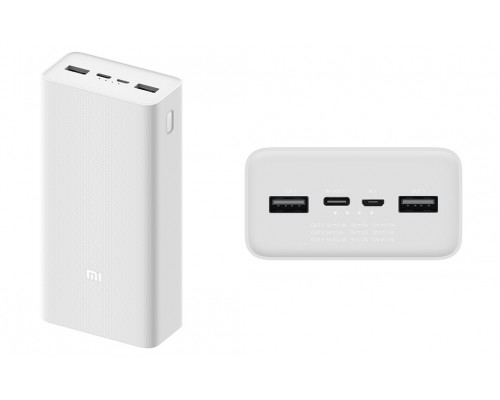 POWER BANK XIAOMI 3 REDMI 10000mAh черный, разъемы 2USB TYPE-C microUSB