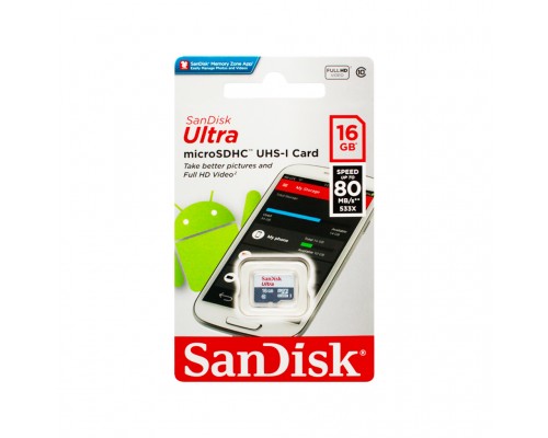 16GB microSDXC Class10 100mb/s  без адаптера SanDisk