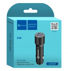 ЗУ авто SM09 2USB 2.4A черный DREAM (совместимо с ВАЗ, ГАЗ)