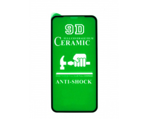 Стекло гибкое для i11 Pro/ i X/ i XS 9D черный CERAMICS ТЕХПАК