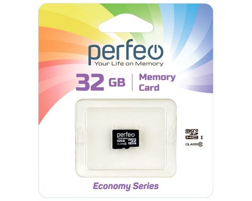 32GB microSDHC Class10 (SB32GBSDCL10-00LE) без адаптера PERFEO