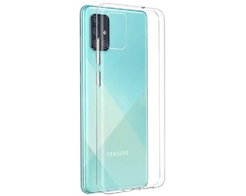 Чехол Samsung A51/M40S прозрачный силикон (MR)