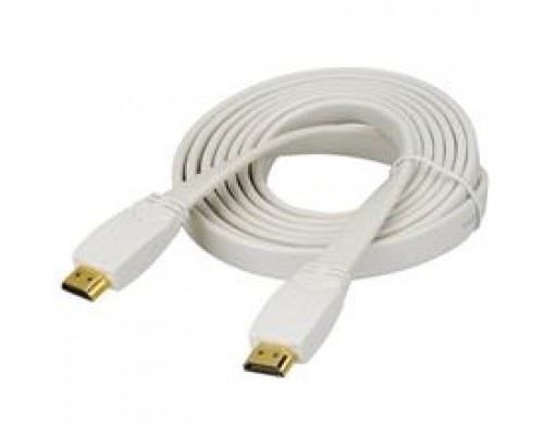 Кабель HDMI 3M белый плоский ТЕХПАК