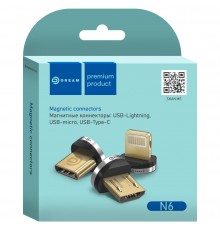 Магнитные коннекторы USB-IPH, USB-micro, USB-TYPE-C DREAM N6