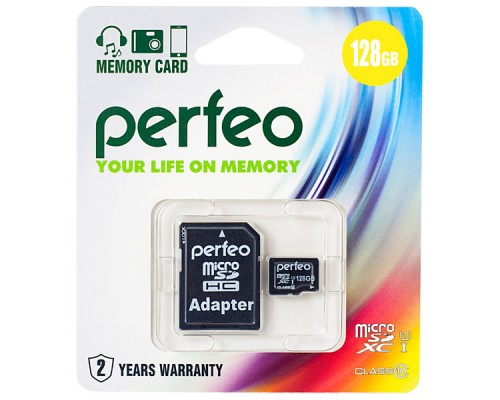 128GB microSDXC UHS-I Class10 (PF128GMCSX10U1A) PERFEO